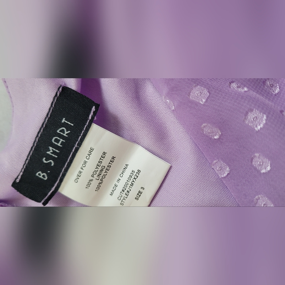 NWT! Spring Polka-Dot Lavender Lilac Photo Ready Women's Mini Ruffle Sundress - Picture 7 of 17